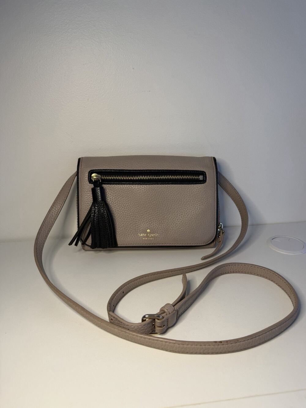 Kate Spade Chester Street Avie Pebbled Leather Tassled Crossbody Shoulder Bag